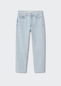 Thumbnail for High-waist cropped straight jeans
