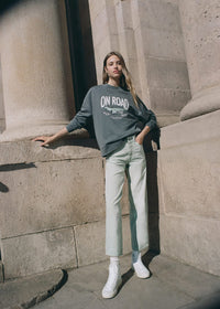 Thumbnail for High waist straight jeans