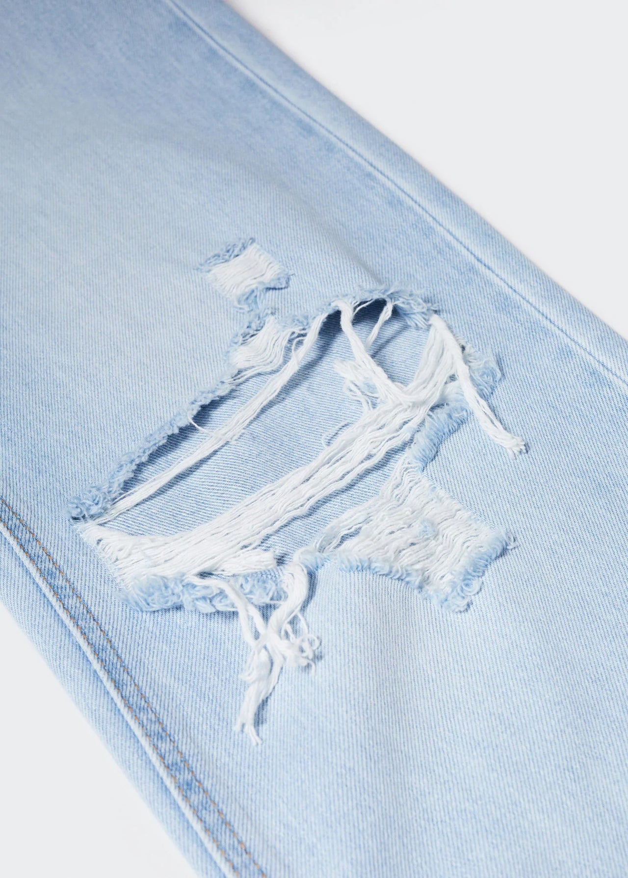 Decorative ripped wideleg jeans